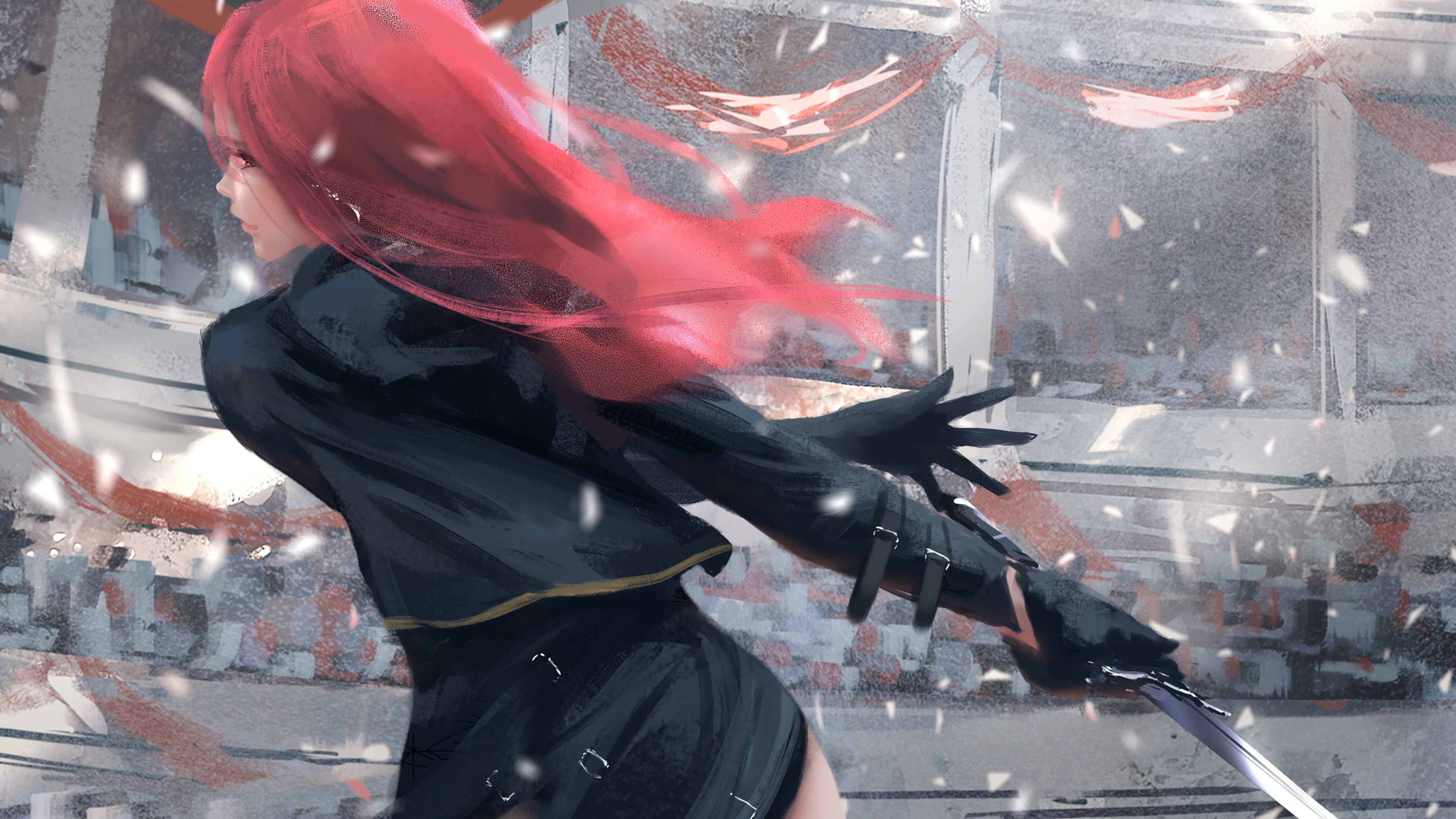 Обои цифровое искусство, призрачный клинок, арт, артист, рисование в разрешении 3840x2160