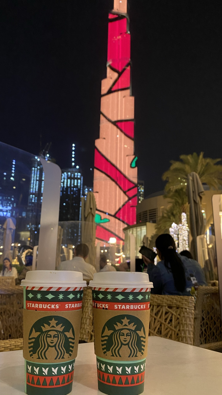 Обои Дубай, Бурдж Халифа, старбакс, логотип starbucks 2011, вышка в разрешении 750x1334
