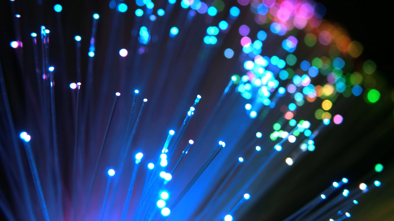 Обои оптическое волокно, оптика, волокно, свет, освещение в разрешении 1280x720