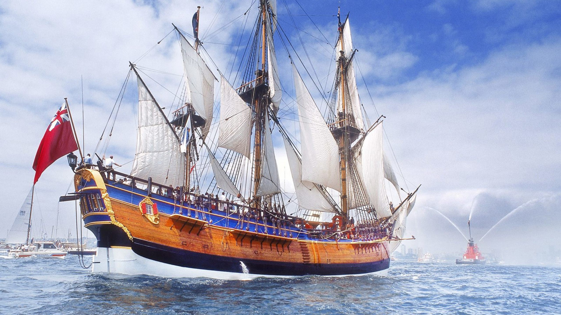 Обои Хм коры реплики стремиться, корабль, ГМС стремиться, парусник, лодка в разрешении 1920x1080