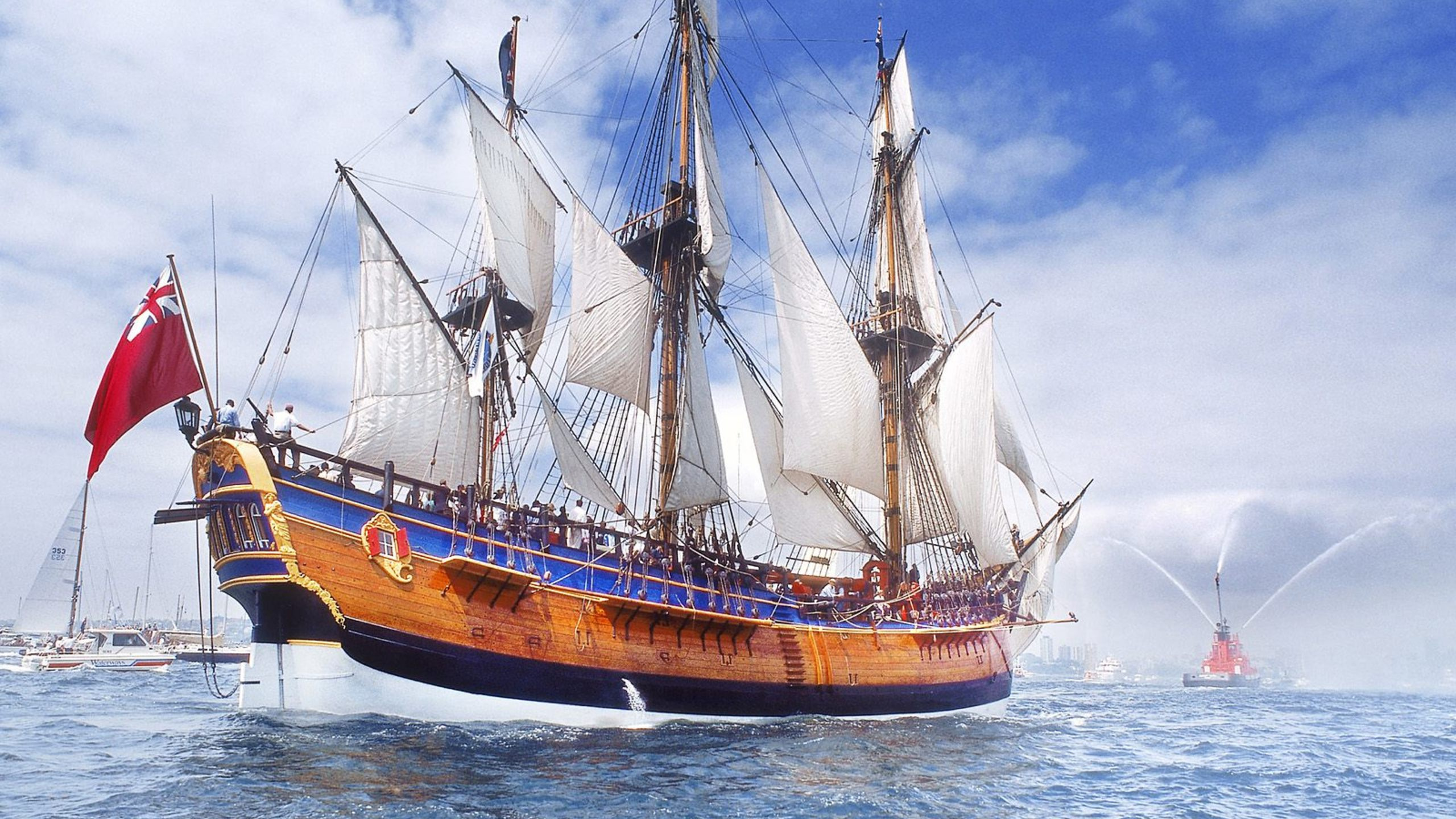 Обои Хм коры реплики стремиться, корабль, ГМС стремиться, парусник, лодка в разрешении 2560x1440