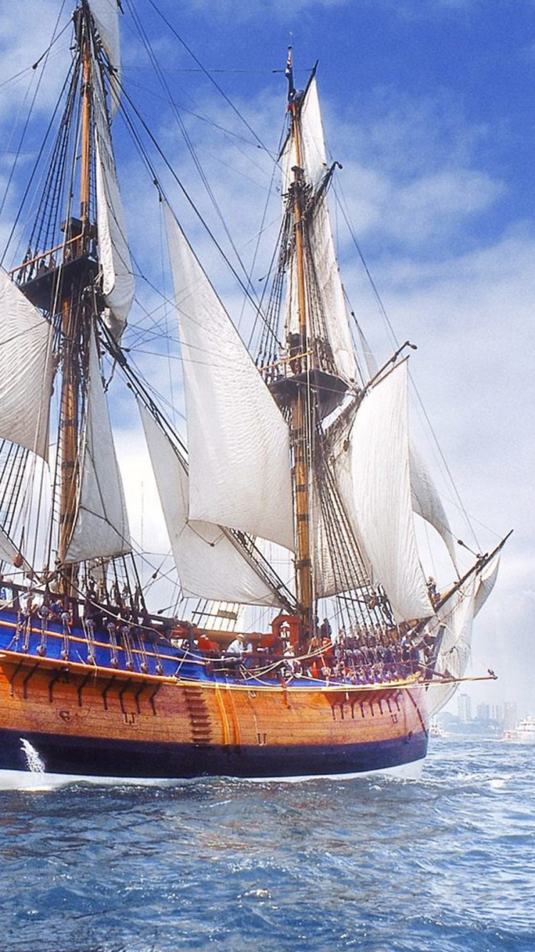 Обои Хм коры реплики стремиться, корабль, ГМС стремиться, парусник, лодка в разрешении 750x1334