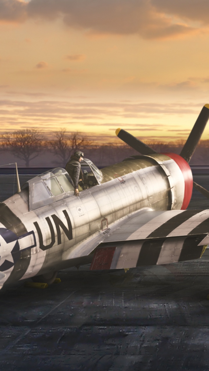 Обои самолет, самолеты, пропеллер, авиация, военный самолет в разрешении 720x1280