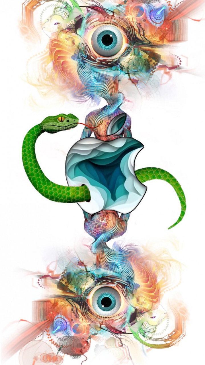 Обои иллюстрация, сопоставление, арт, белые, зеленый в разрешении 720x1280