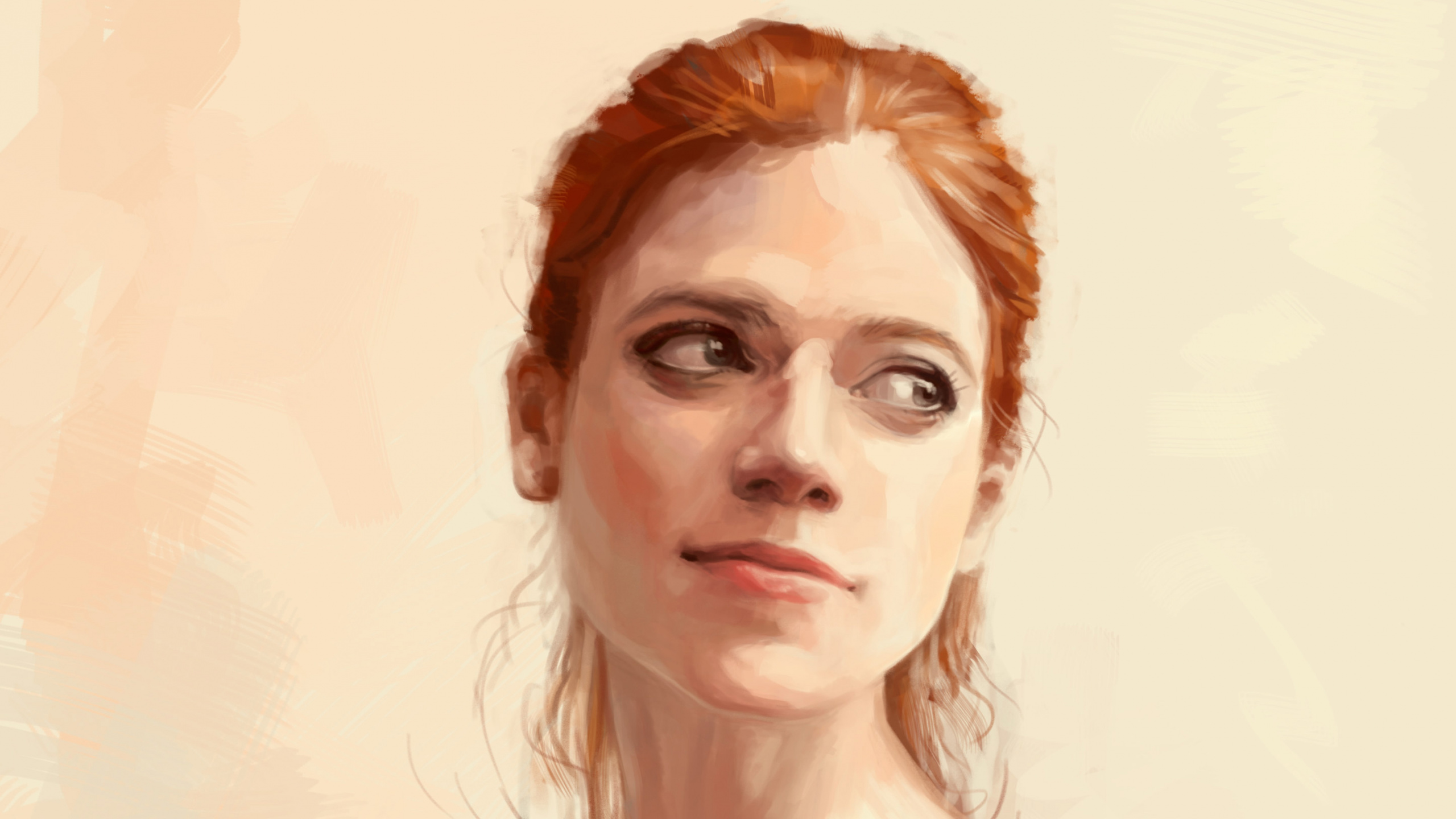 Обои Роуз Лесли, Игра престолов, Джон Сноу, Игритт, арт в разрешении 2560x1440