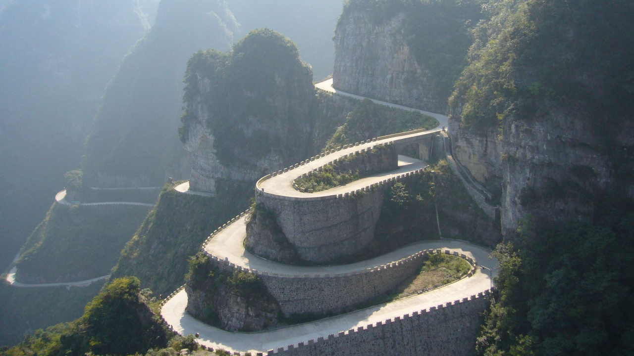 Обои Улинъюань, достопримечательность, гора, горный хребет, горная станция в разрешении 1280x720