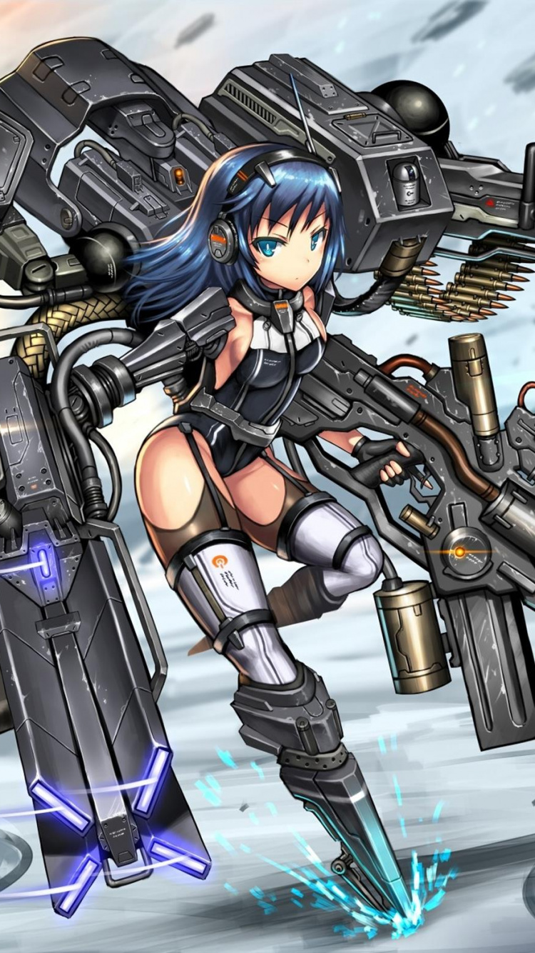 Обои аниме, меха, робот, меха аниме, машина в разрешении 750x1334