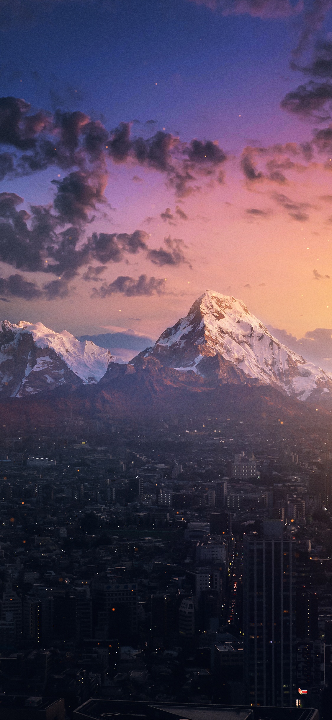 Обои добро, смартфон, облако, атмосфера, гора в разрешении 1125x2436