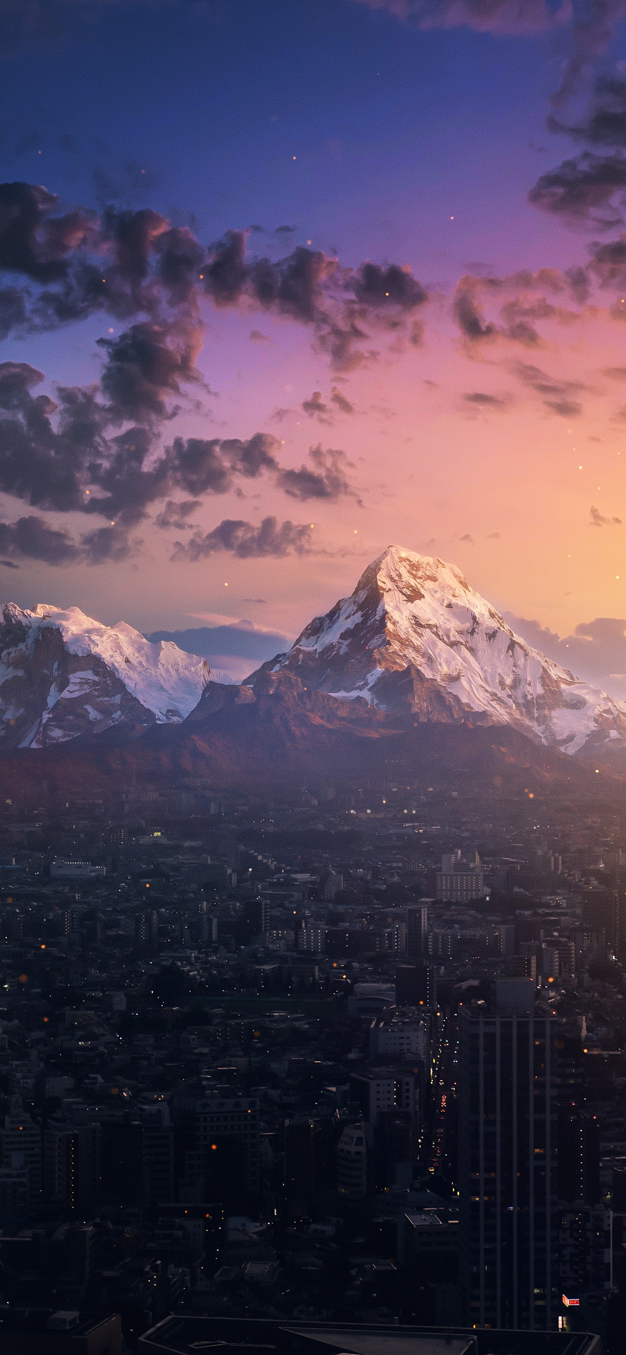 Обои добро, смартфон, облако, атмосфера, гора в разрешении 1242x2688