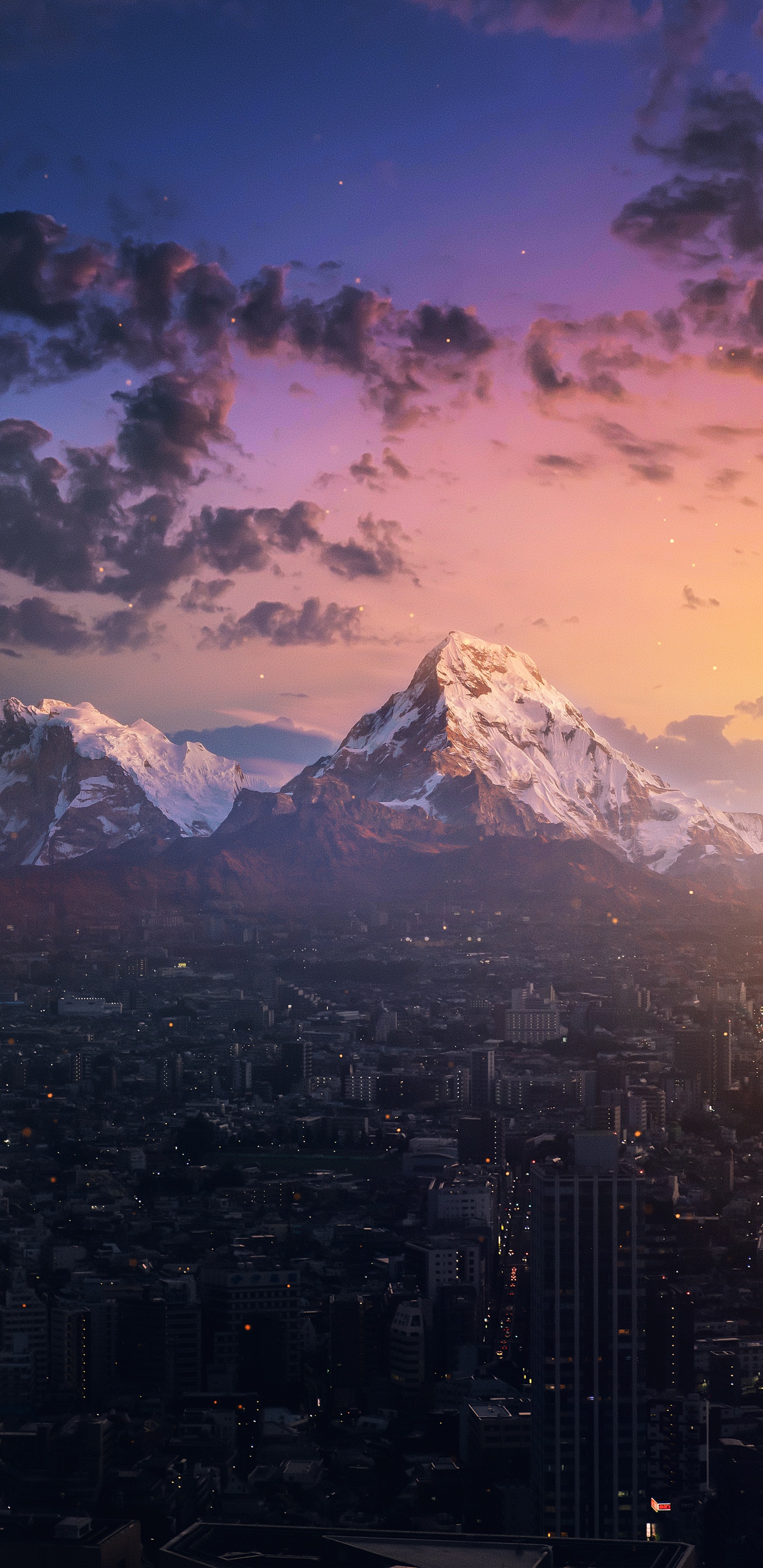 Обои добро, смартфон, облако, атмосфера, гора в разрешении 1440x2960