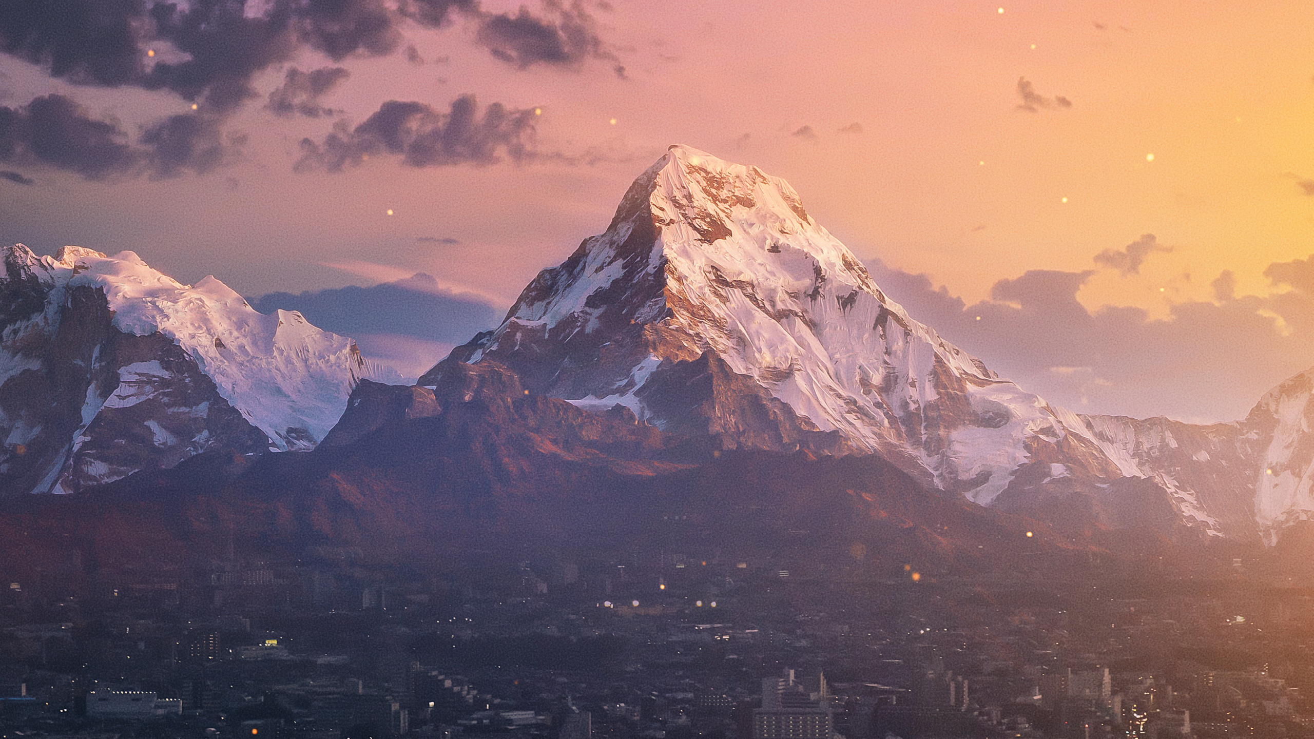 Обои добро, смартфон, облако, атмосфера, гора в разрешении 2560x1440