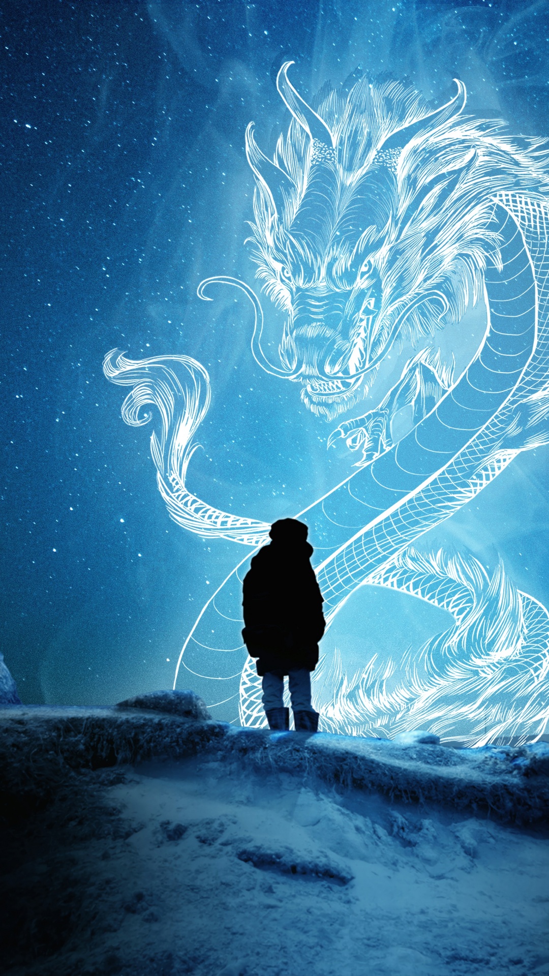 Обои космос, ночь, облако, спецэффекты, иллюстрация в разрешении 1080x1920