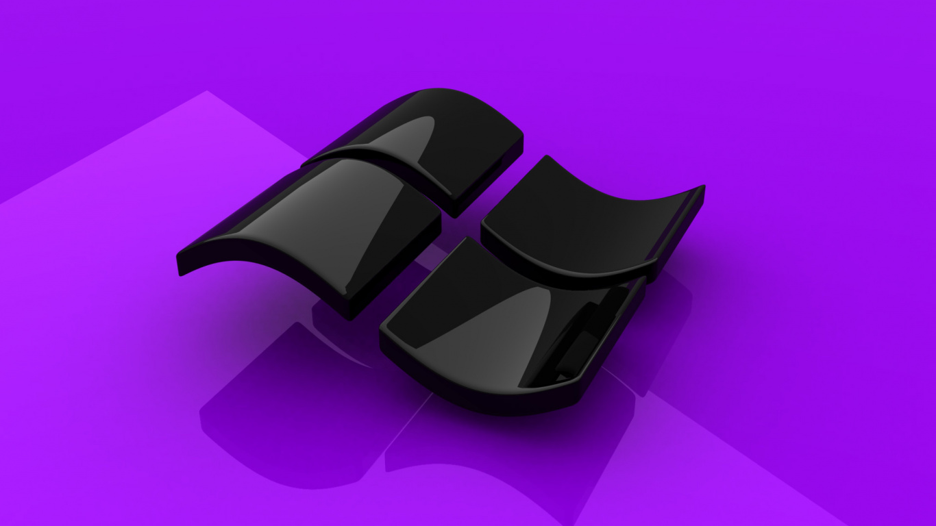 Обои windows ХР, microsoft windows, окно перспектива, Операционная система, пурпур в разрешении 1366x768