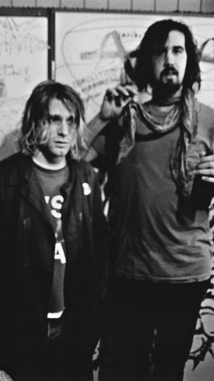 Обои Дэйв Грол, нирвана, Foo Fighters, монохромный, музыкант в разрешении 720x1280