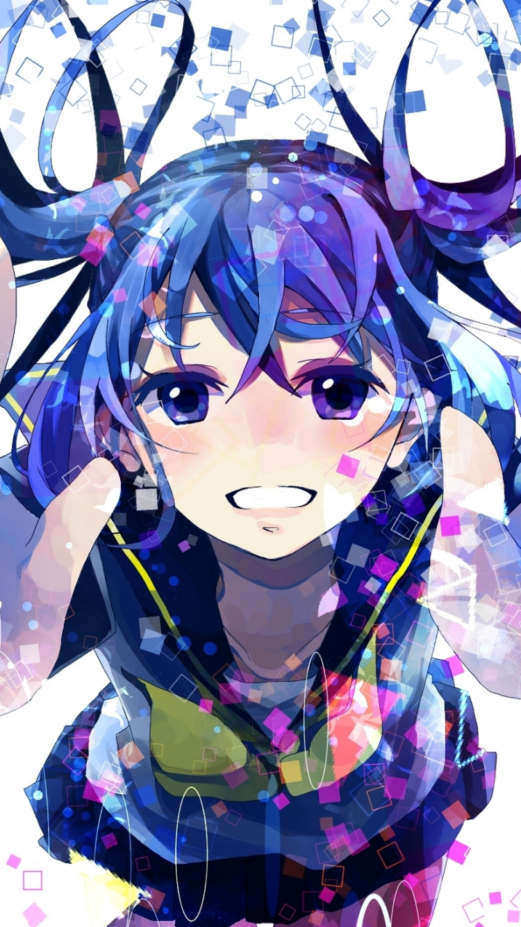 Обои Хацунэ Мику, вокалоид, арт, аниме, иллюстрация в разрешении 750x1334