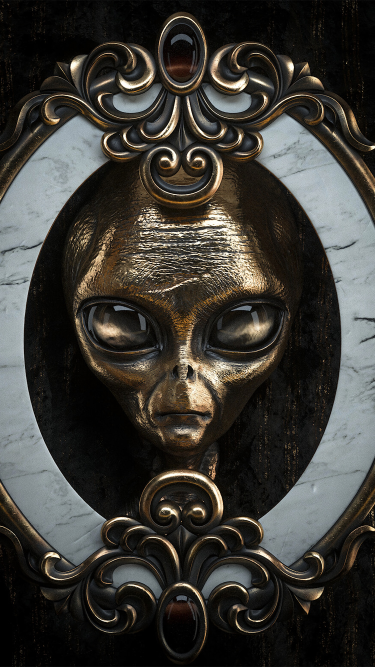 Обои голова, дверной молоток, латунь, металл, бронза в разрешении 750x1334