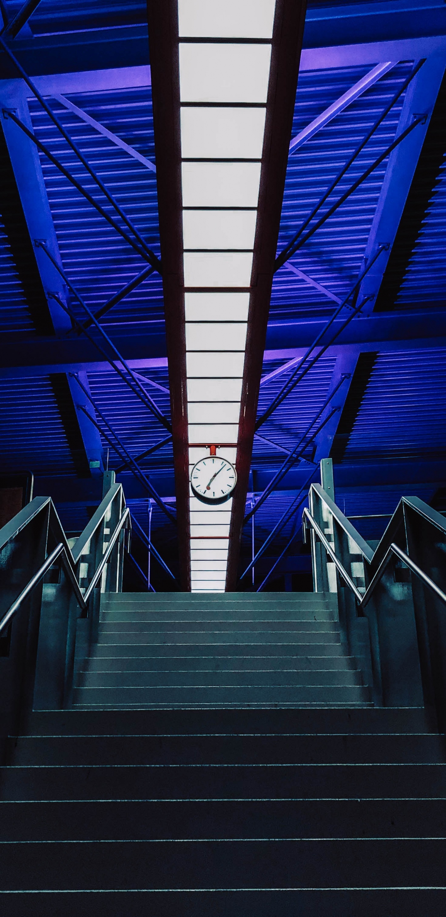 Обои освещение, синий, свет, архитектура, электрик в разрешении 1440x2960