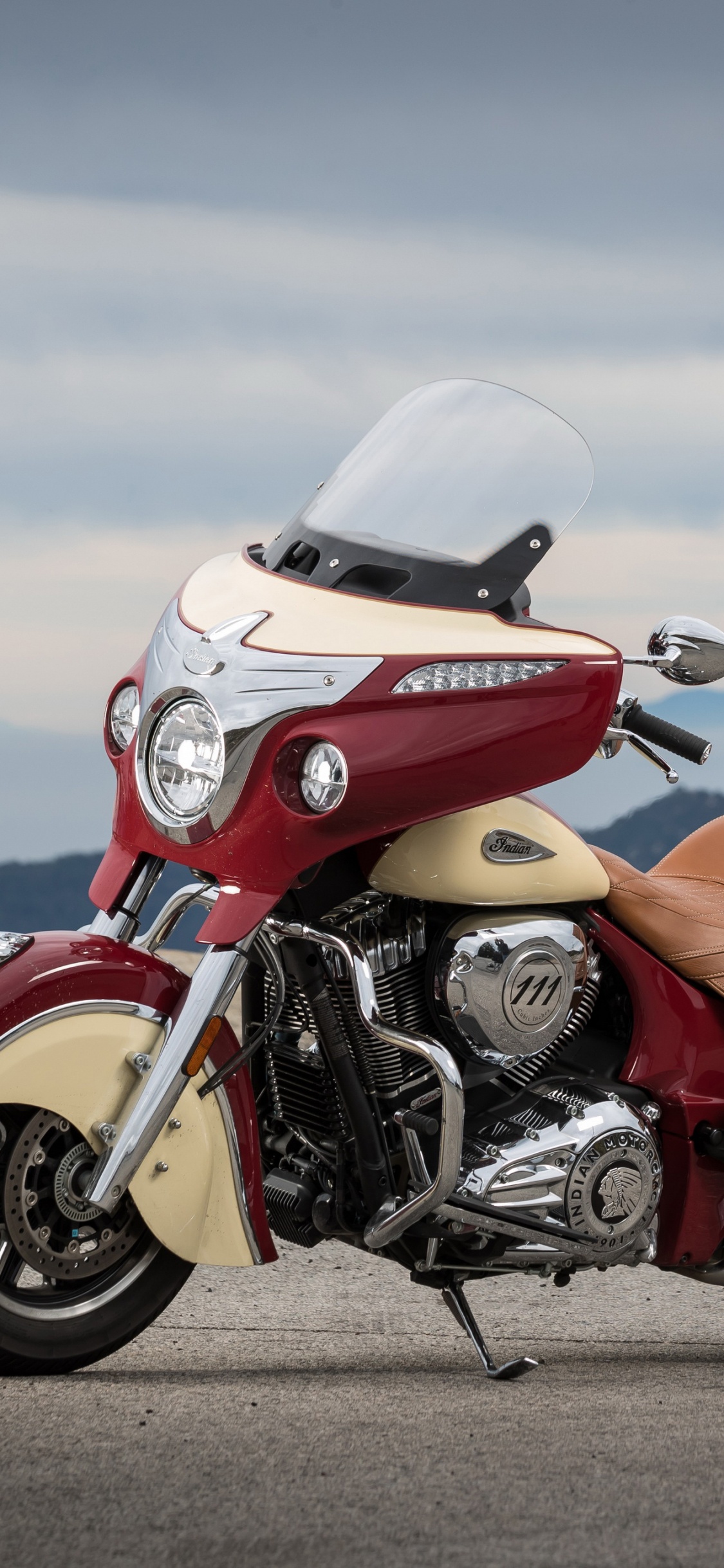 Обои мотоцикл, туристический мотоцикл, авто, аксессуары для мотоциклов, Indian в разрешении 1125x2436