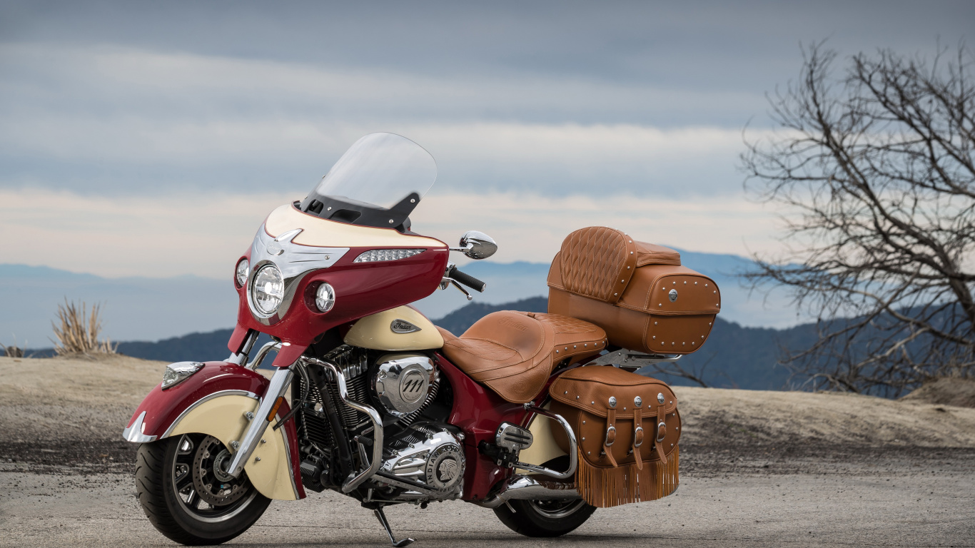 Обои мотоцикл, туристический мотоцикл, авто, аксессуары для мотоциклов, Indian в разрешении 1366x768
