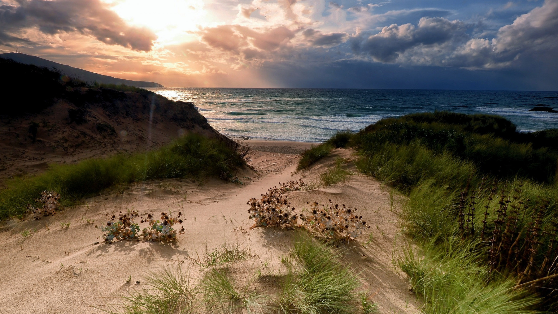 Обои море, природа, пляж, пейзажная живопись, побережье в разрешении 1920x1080
