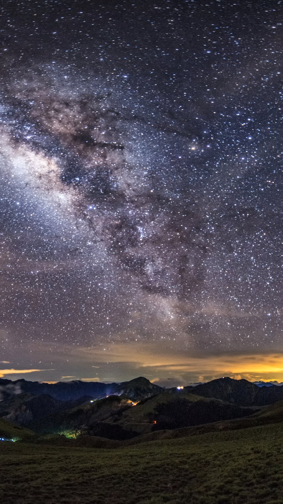 Обои Млечный Путь, звезда, Галактика, ночное небо, природа в разрешении 1080x1920