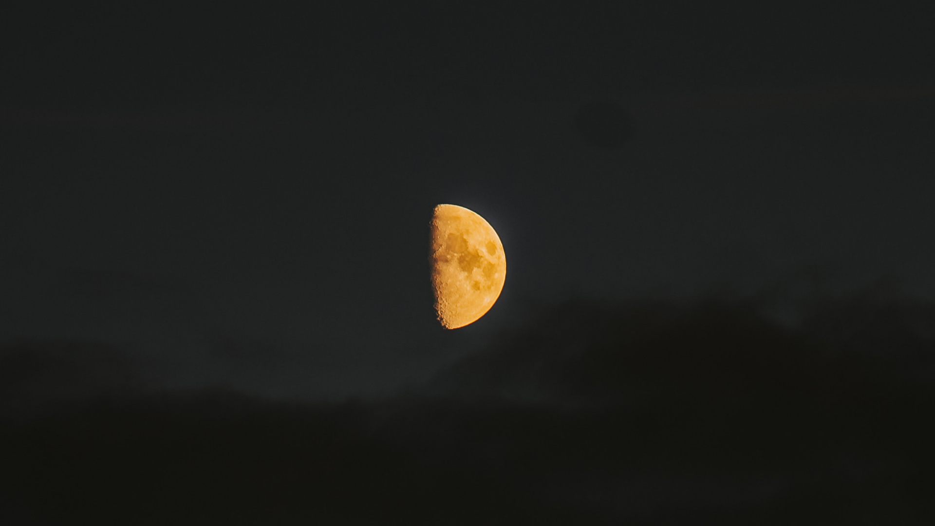 Обои луна, атмосфера, астрономический объект, ночь, лунный свет в разрешении 1920x1080