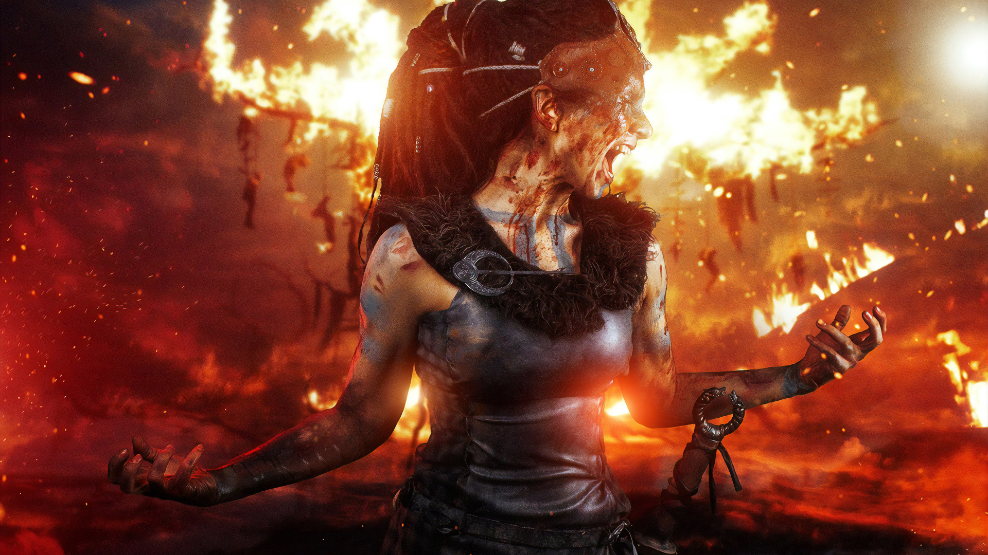 Обои fortnite, демон, тепло, огонь, вымышленный персонаж в разрешении 1920x1080