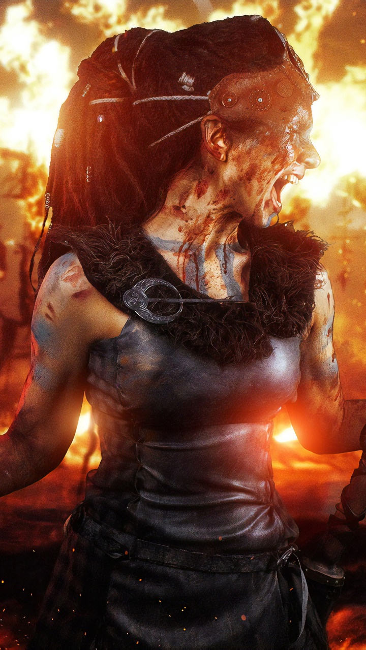 Обои fortnite, демон, тепло, огонь, вымышленный персонаж в разрешении 720x1280