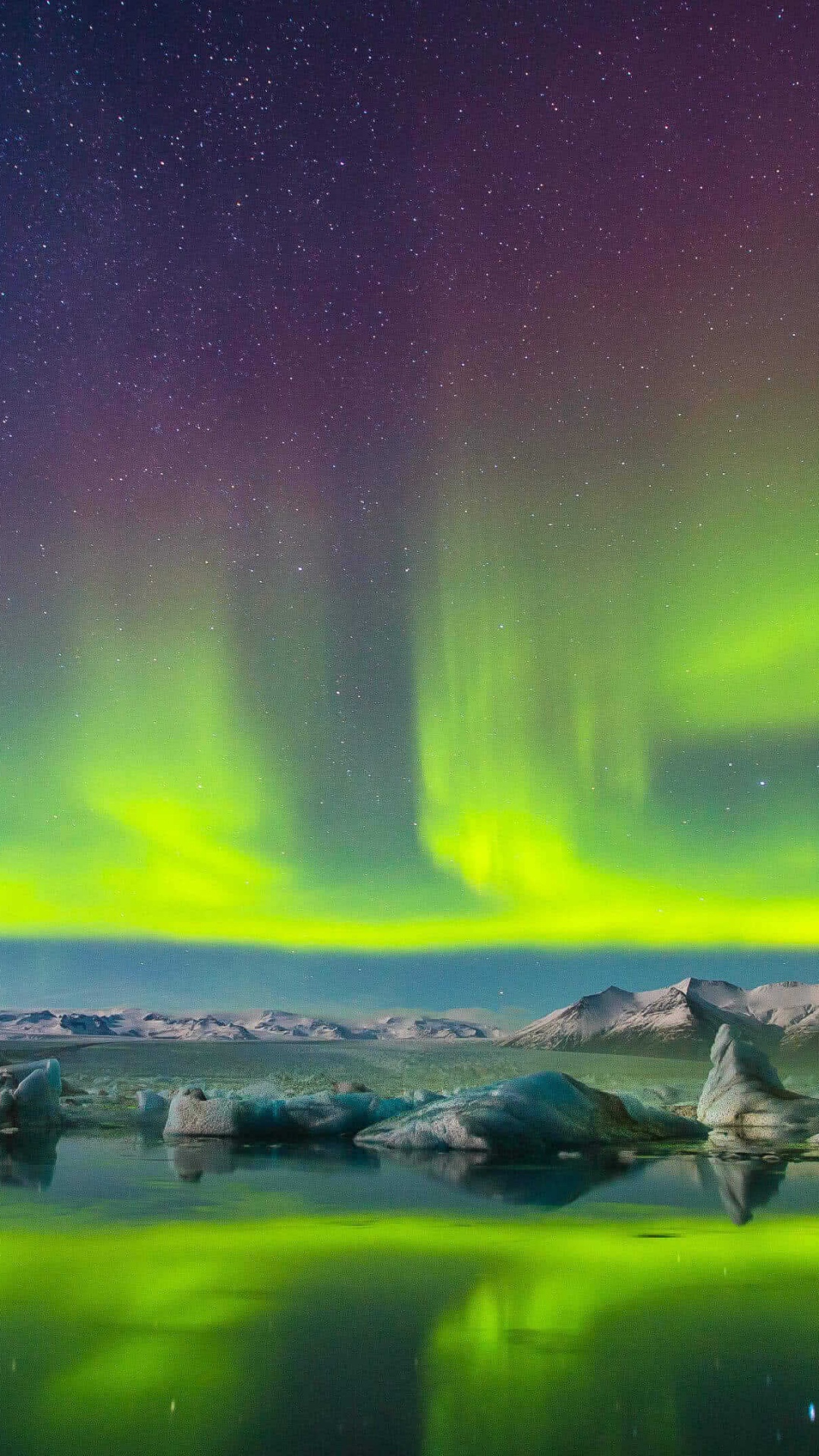 Обои Аврора, природа, природный ландшафт, зеленый, атмосфера в разрешении 1080x1920