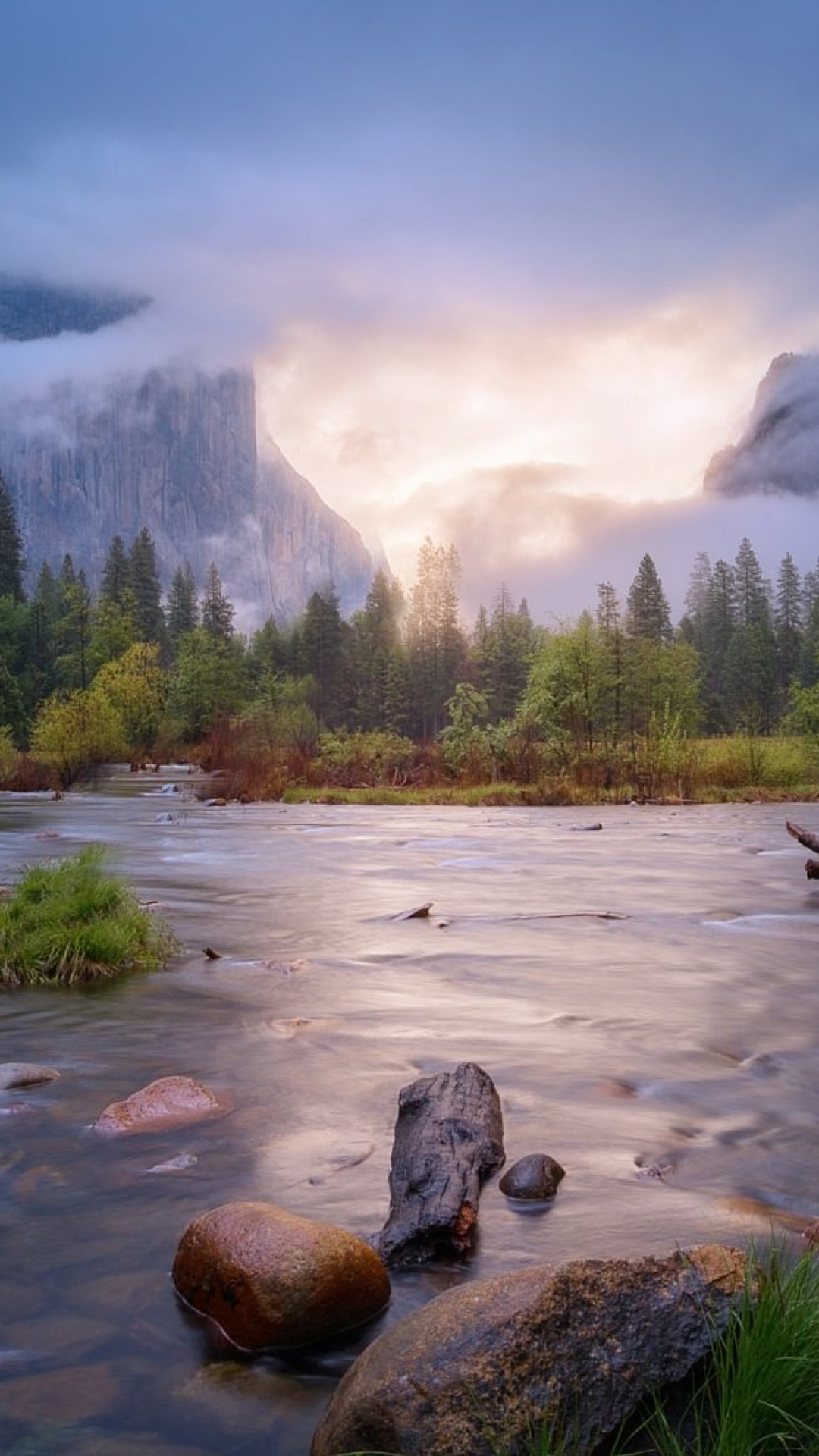 Обои йосемитский национальный парк, природа, дикая местность, реки, гора в разрешении 1080x1920