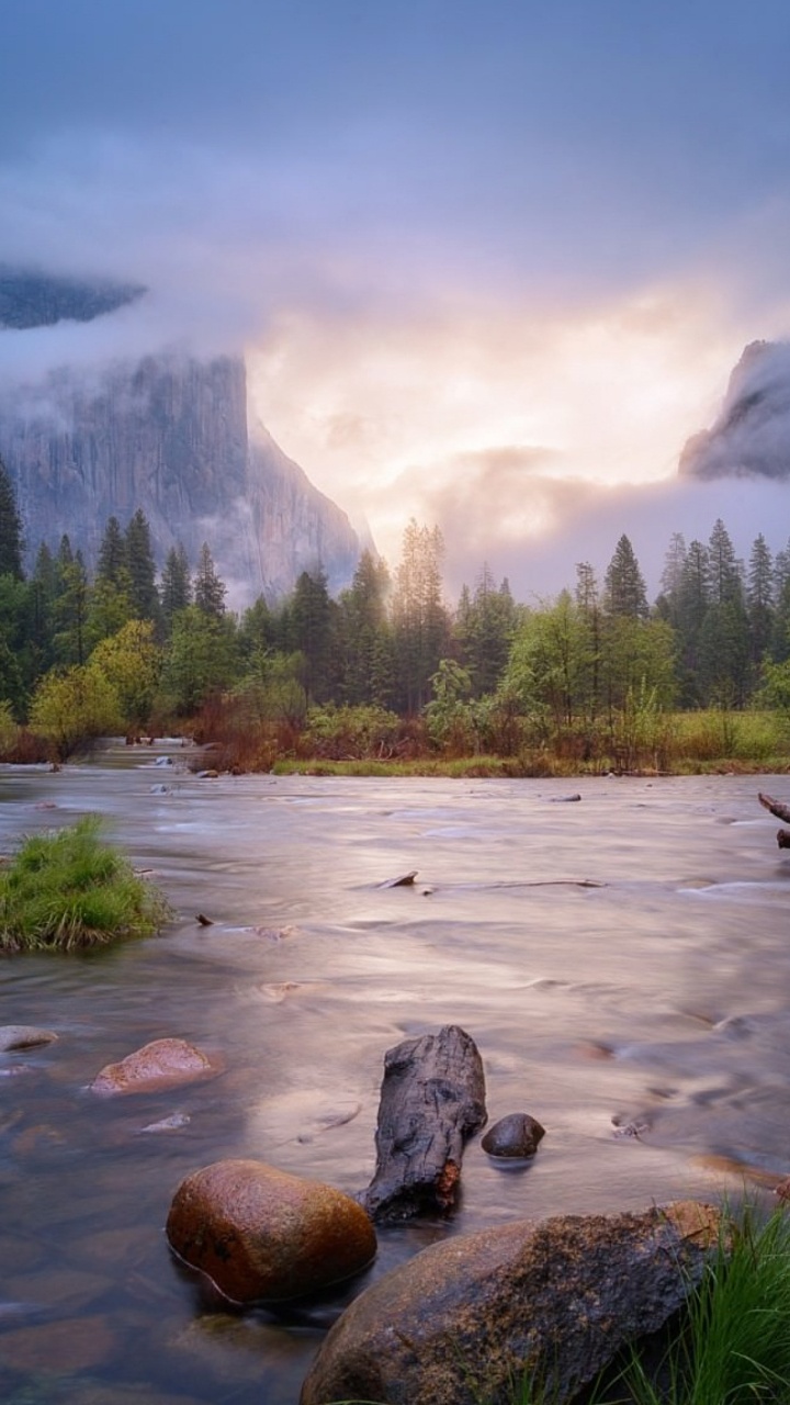 Обои йосемитский национальный парк, природа, дикая местность, реки, гора в разрешении 720x1280
