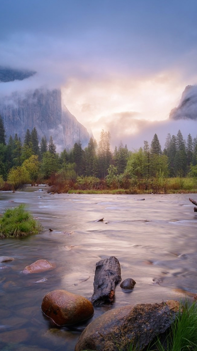 Обои йосемитский национальный парк, природа, дикая местность, реки, гора в разрешении 750x1334