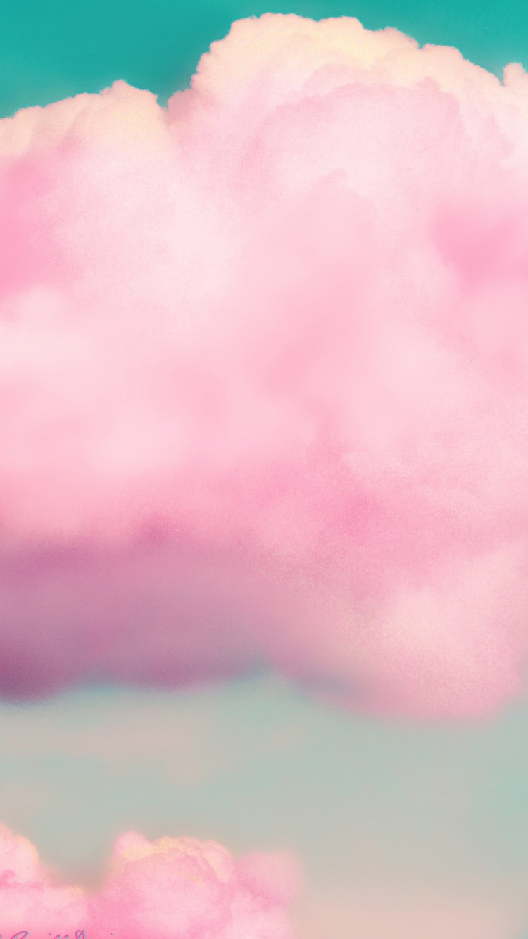 Обои лепесток, кучевое облако, сахарная вата, телевидение, небо в разрешении 750x1334