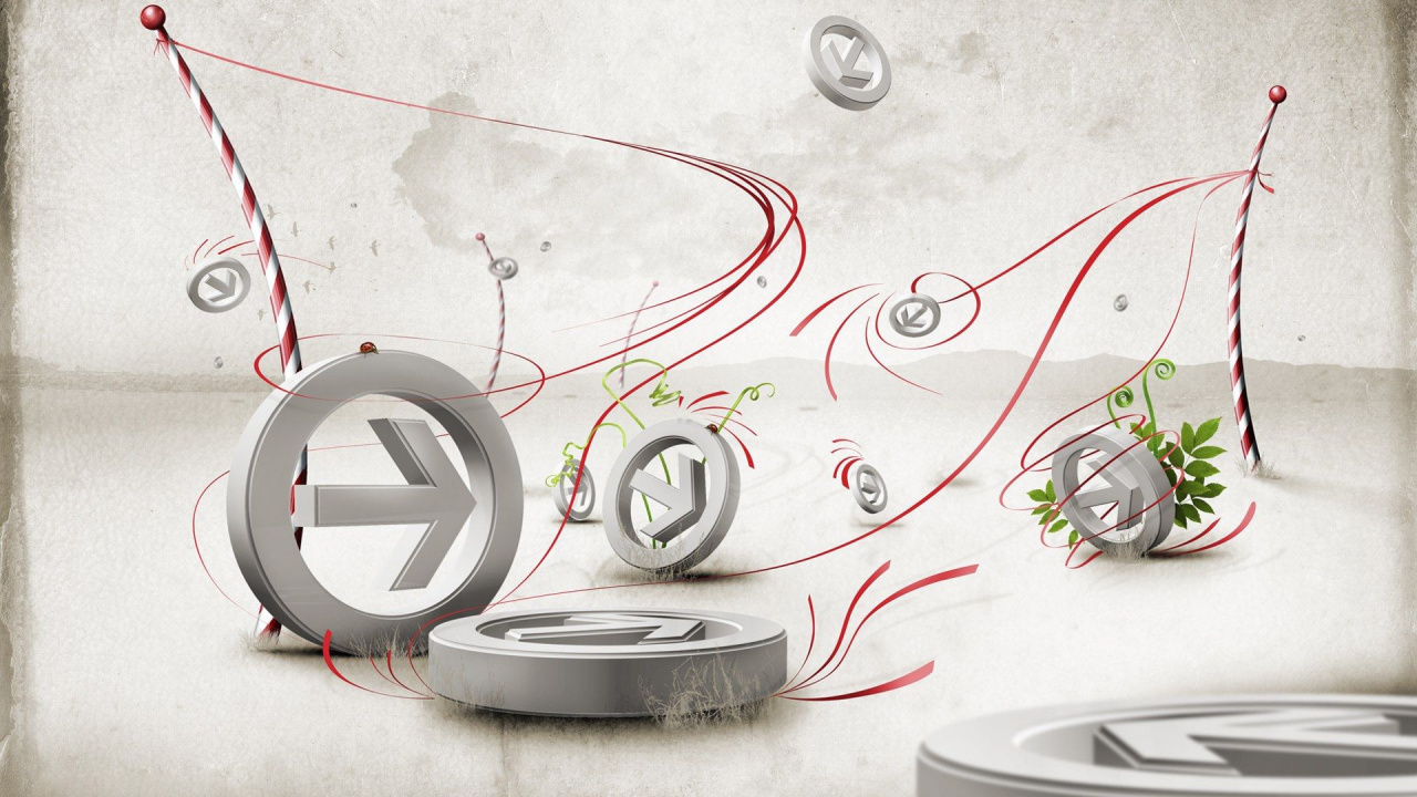 Обои цифровое искусство, дизайн, творчество, круг, 3d компьютерная графика в разрешении 1280x720