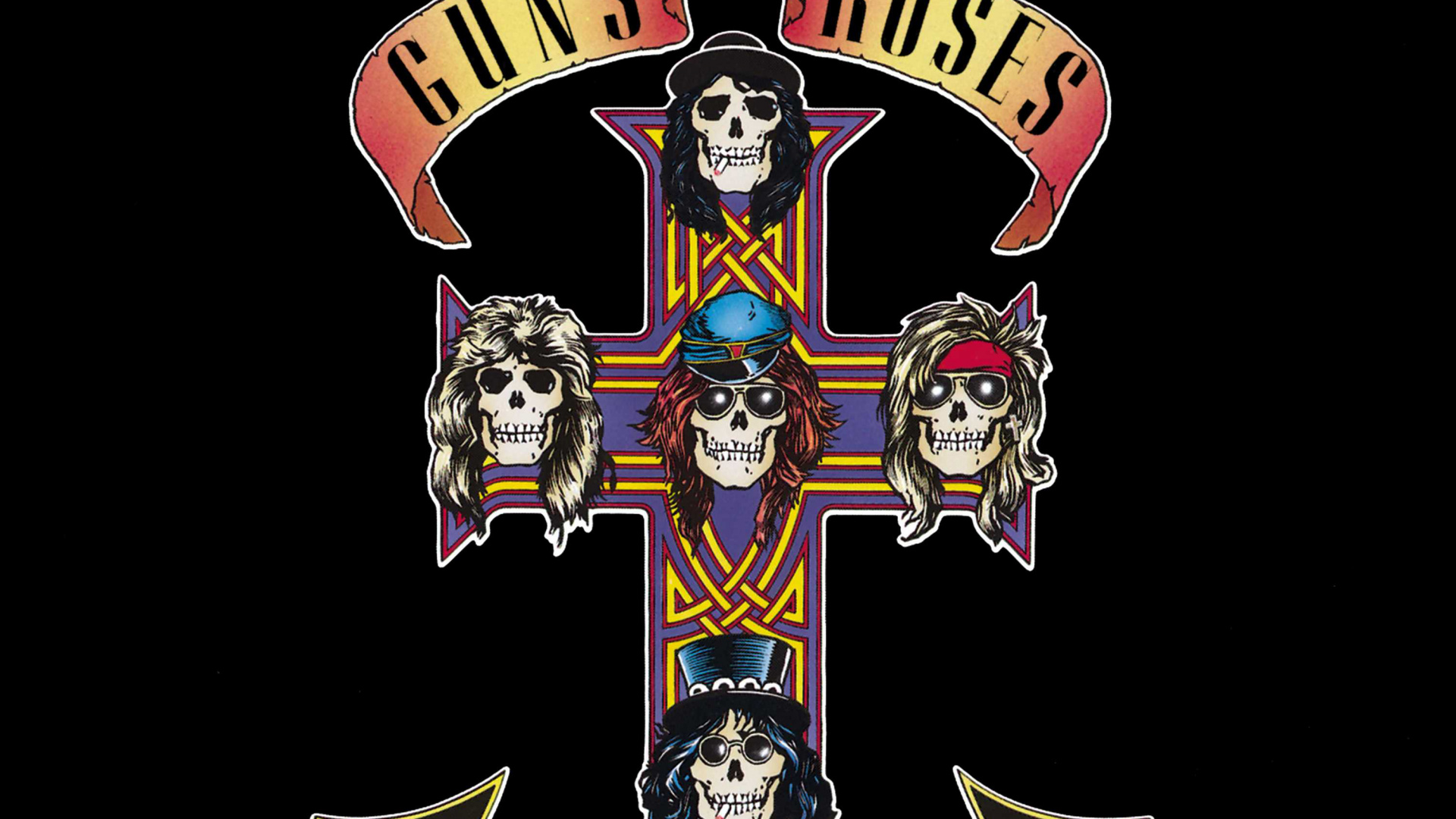 Обои Appetite for Destruction, Guns N Roses, тяжелый рок, Альбом, иллюстрация в разрешении 1920x1080