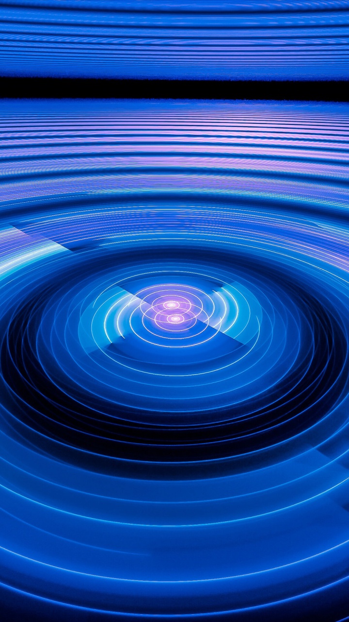 Обои пиксель, фрактальное искусство, синий, электрик, вихрь в разрешении 720x1280