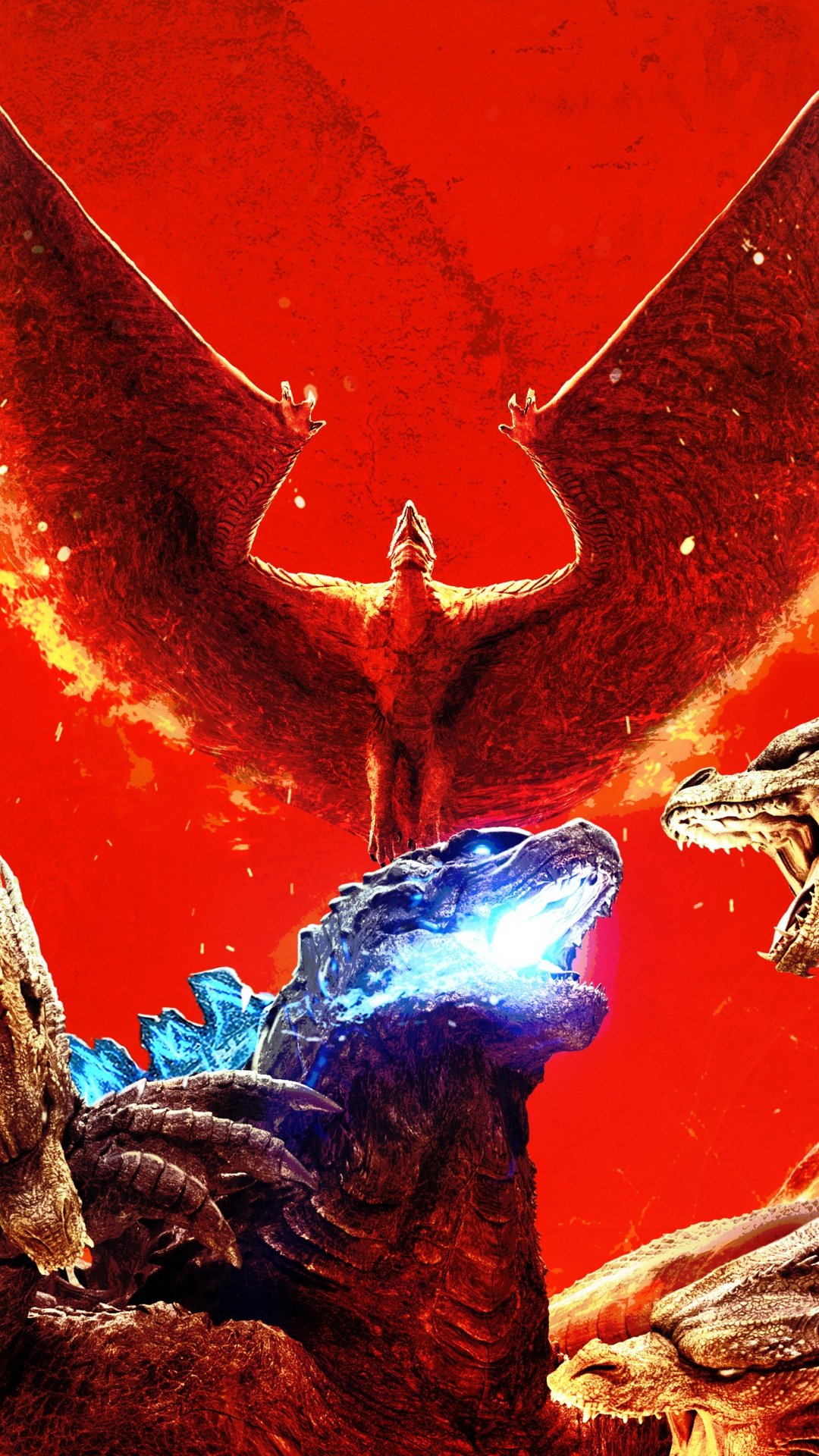 Обои мифология, Мотра, Годзилла, арт, Научная фантастика в разрешении 1080x1920