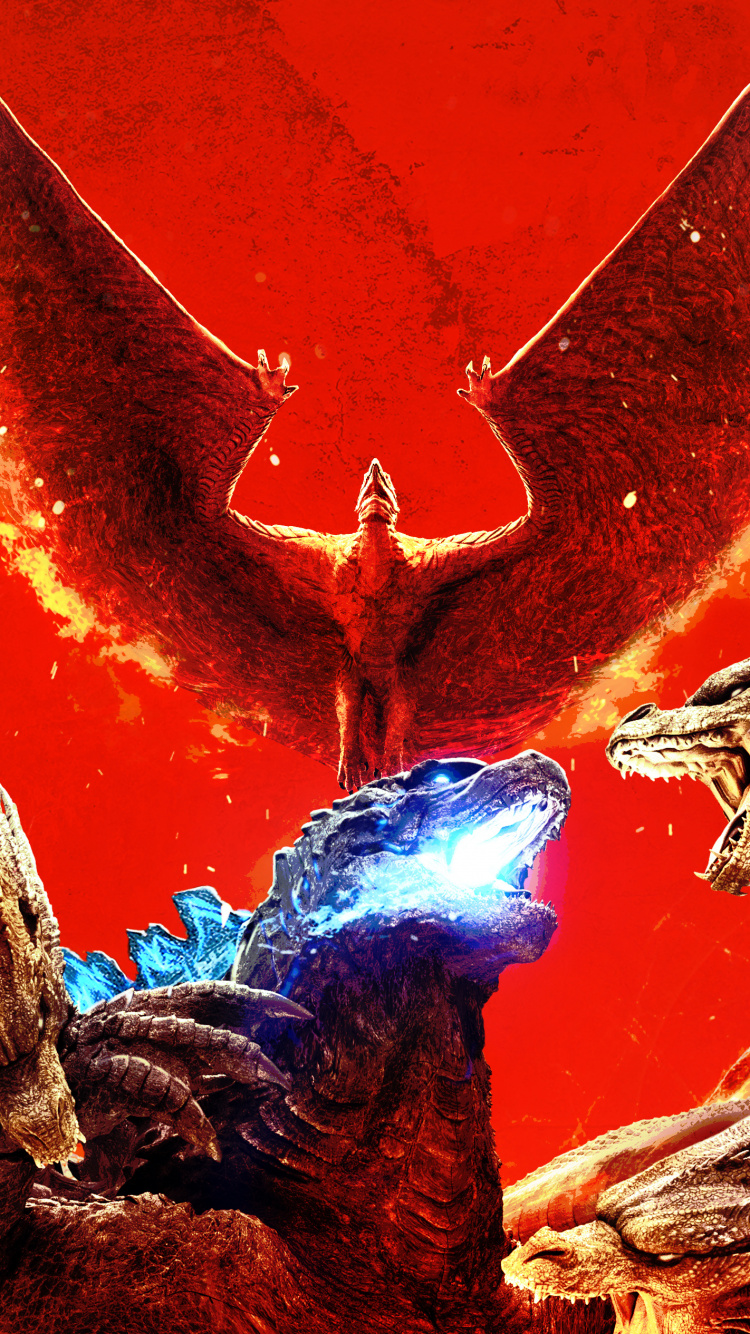 Обои мифология, Мотра, Годзилла, арт, Научная фантастика в разрешении 750x1334