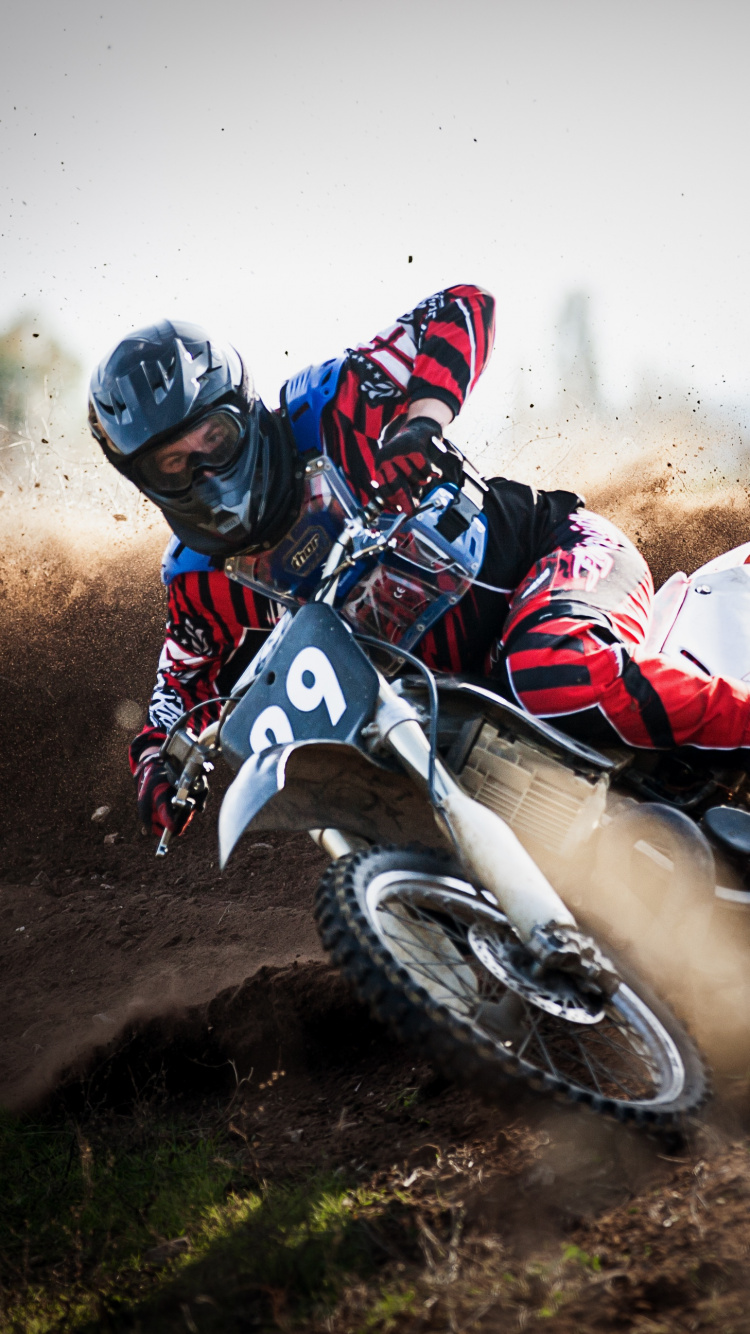 Обои мотокросс, мотоцикл, гоночный, гонки на мотоциклах, Фристайл мотокросс в разрешении 750x1334