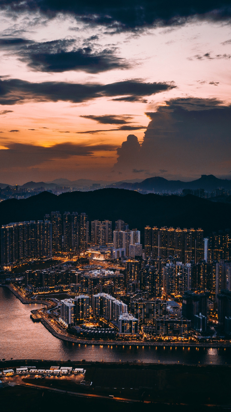 Обои облако, атмосфера, дневное время, вода, природа в разрешении 750x1334