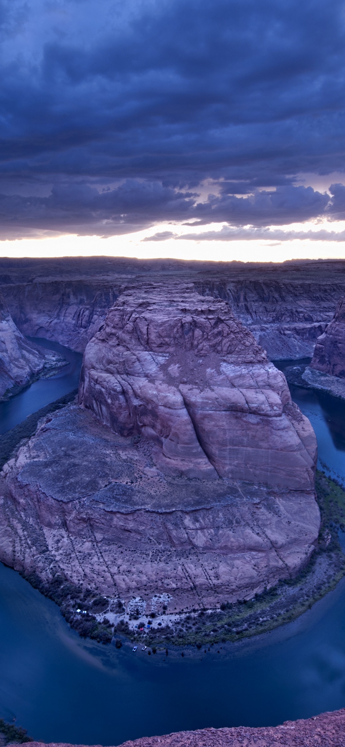Обои хорсшу-бенд, река Колорадо, большой каньон, каньон, озеро Пауэлл в разрешении 1125x2436