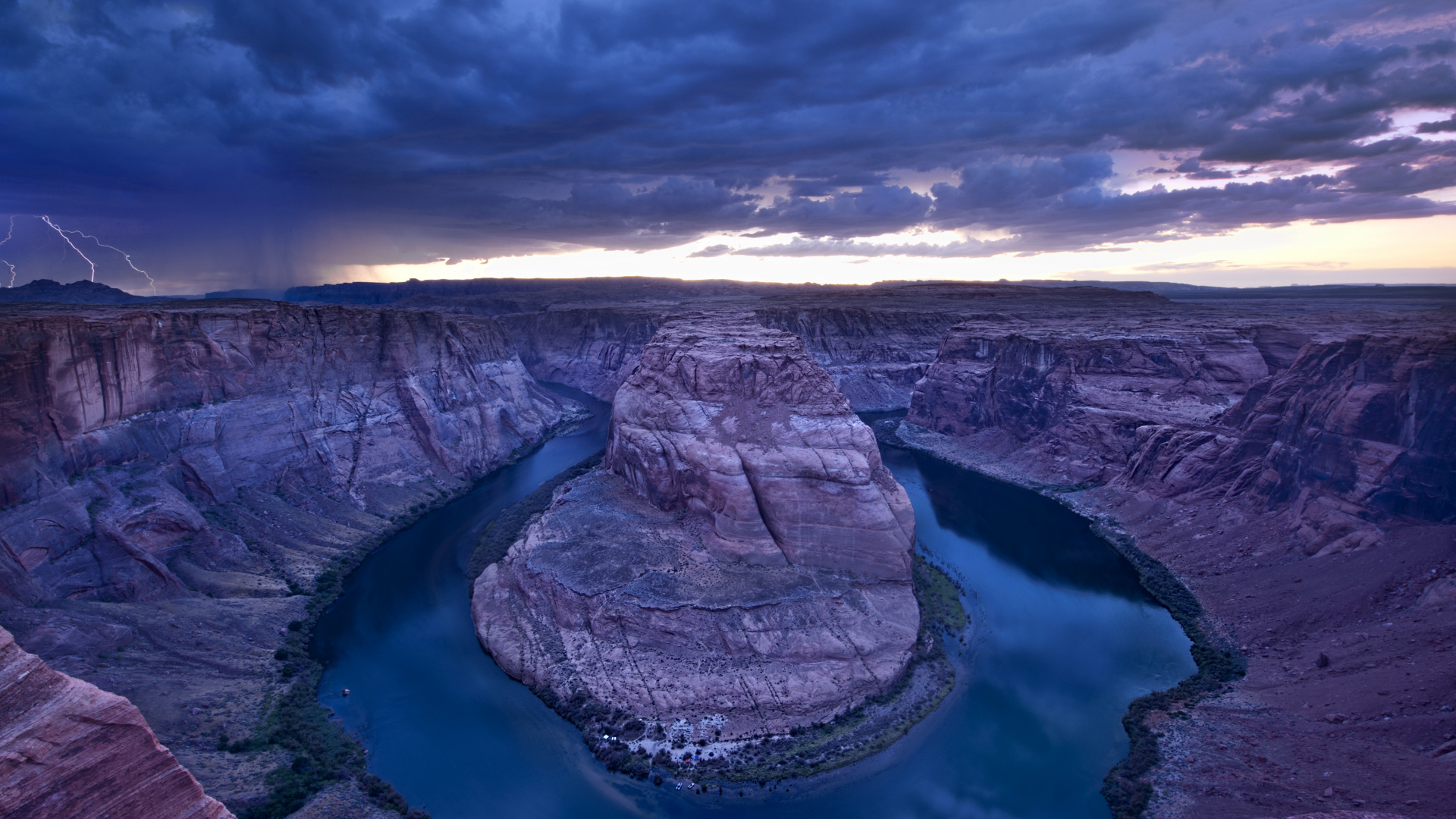 Обои хорсшу-бенд, река Колорадо, большой каньон, каньон, озеро Пауэлл в разрешении 1920x1080
