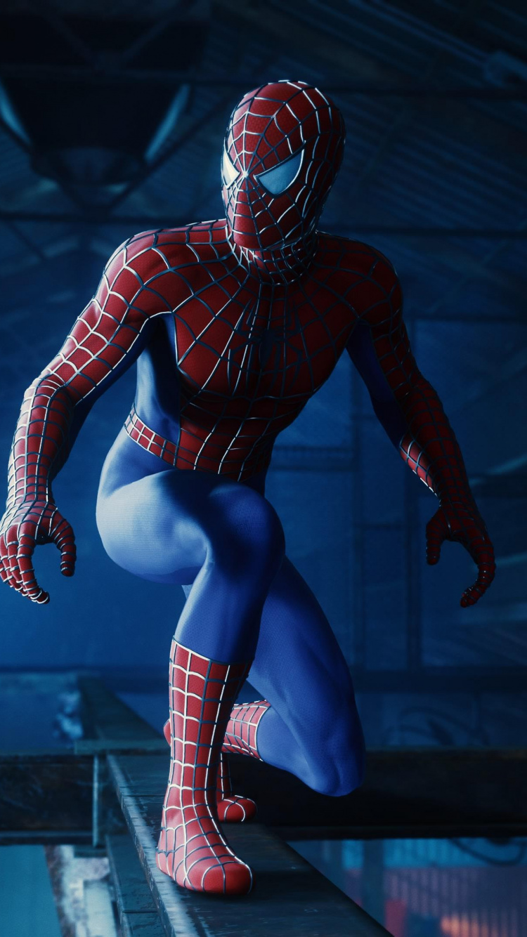 Обои человек-паук, супергерой, компьютерная игра, видеоигра, видео в разрешении 750x1334