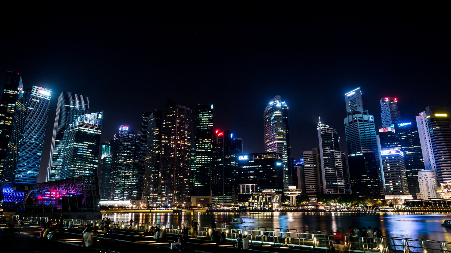 Обои Сингапур, небоскреб, горизонт, городской пейзаж, метрополия в разрешении 1920x1080