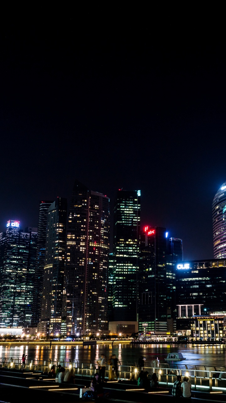 Обои Сингапур, небоскреб, горизонт, городской пейзаж, метрополия в разрешении 720x1280