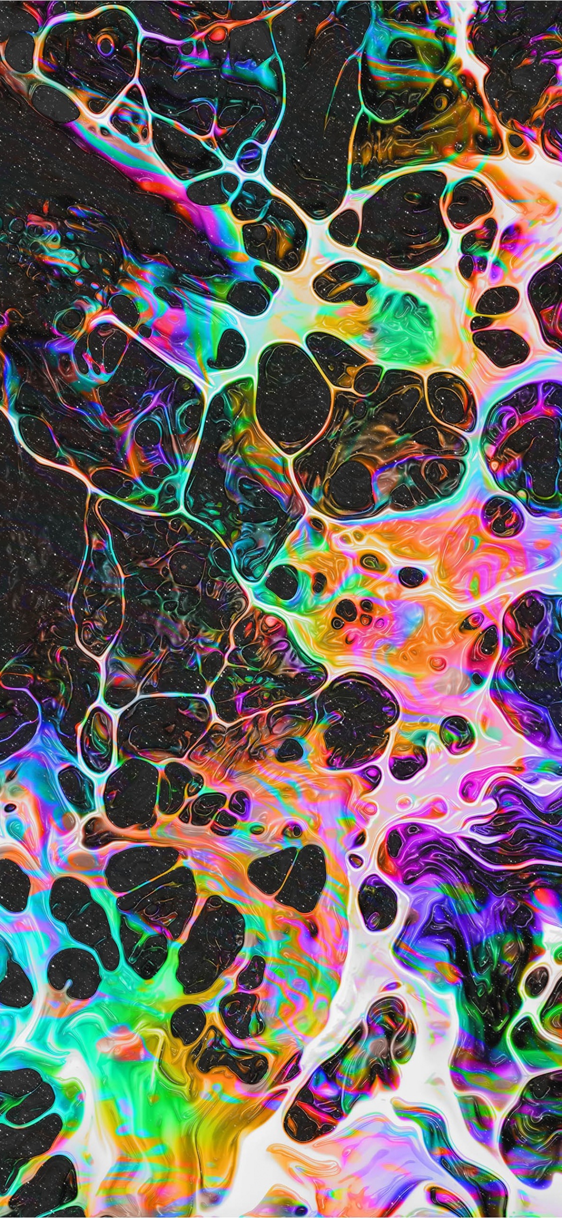 Обои психоделическое искусство, арт, красочность, природа, симметрия в разрешении 1125x2436