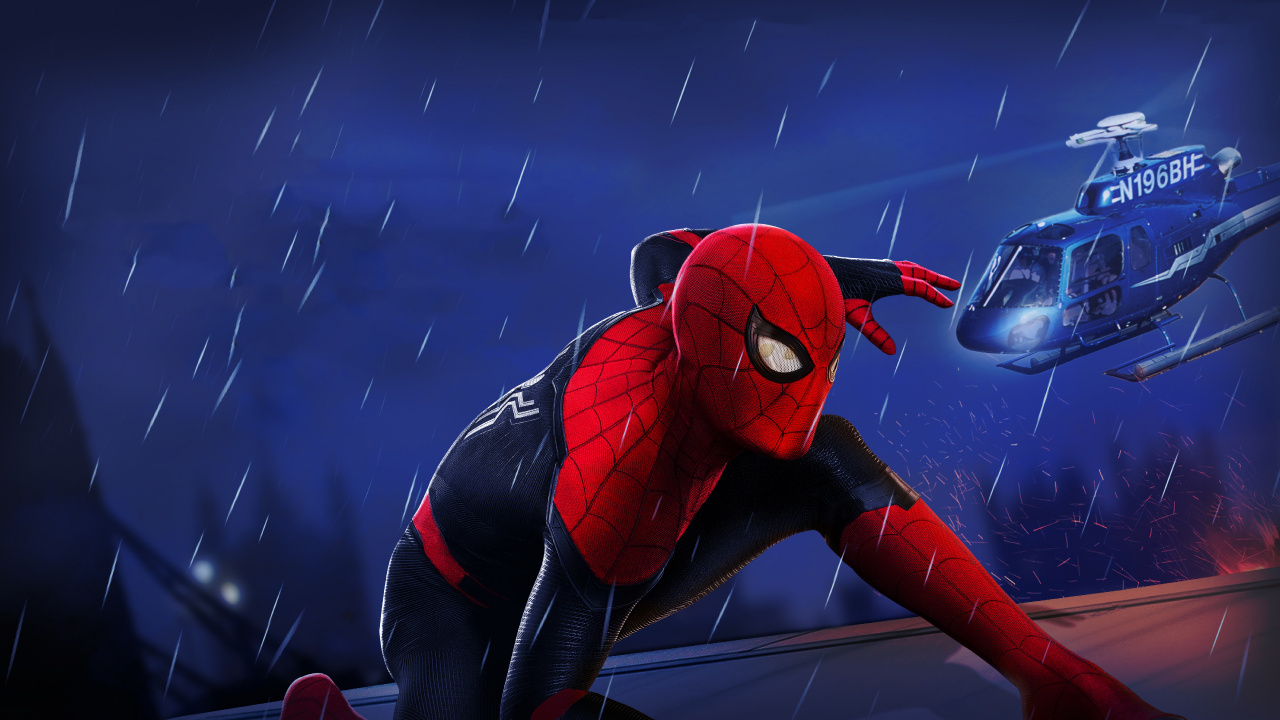 Обои человек-паук, Человек-паук Возвращение домой, Мистерио, супергерой, marvel в разрешении 1280x720