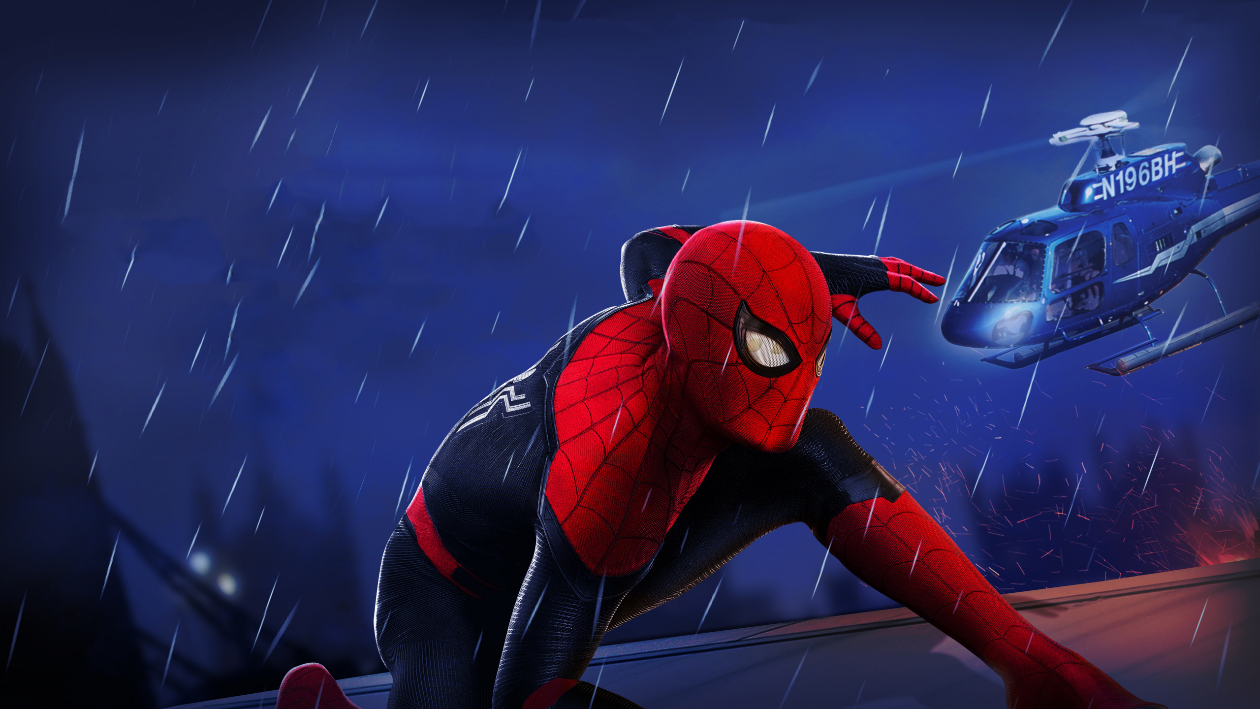 Обои человек-паук, Человек-паук Возвращение домой, Мистерио, супергерой, marvel в разрешении 2560x1440