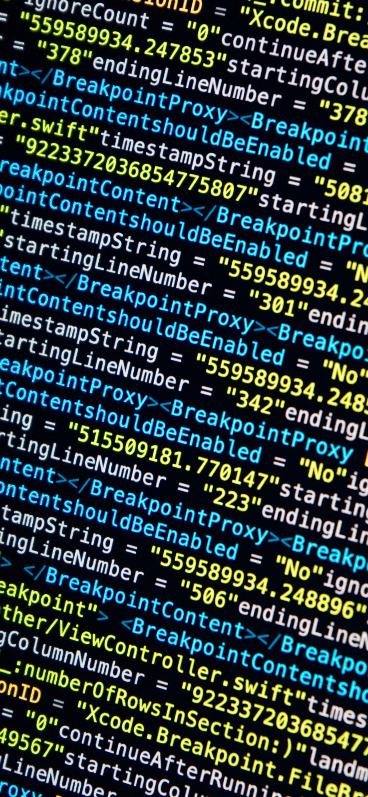 Обои исходный код, текст, узор, планшет в разрешении 1242x2688