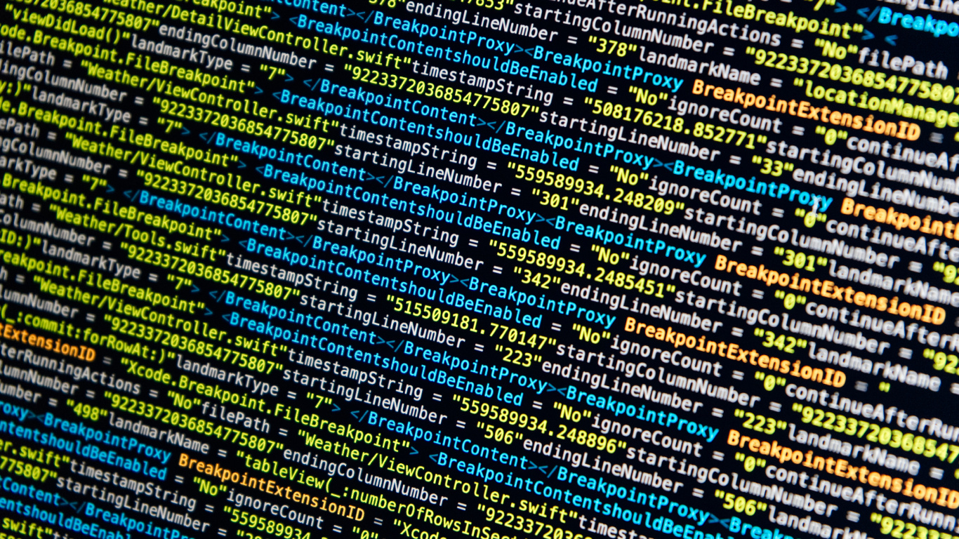 Обои исходный код, текст, узор, планшет в разрешении 1366x768